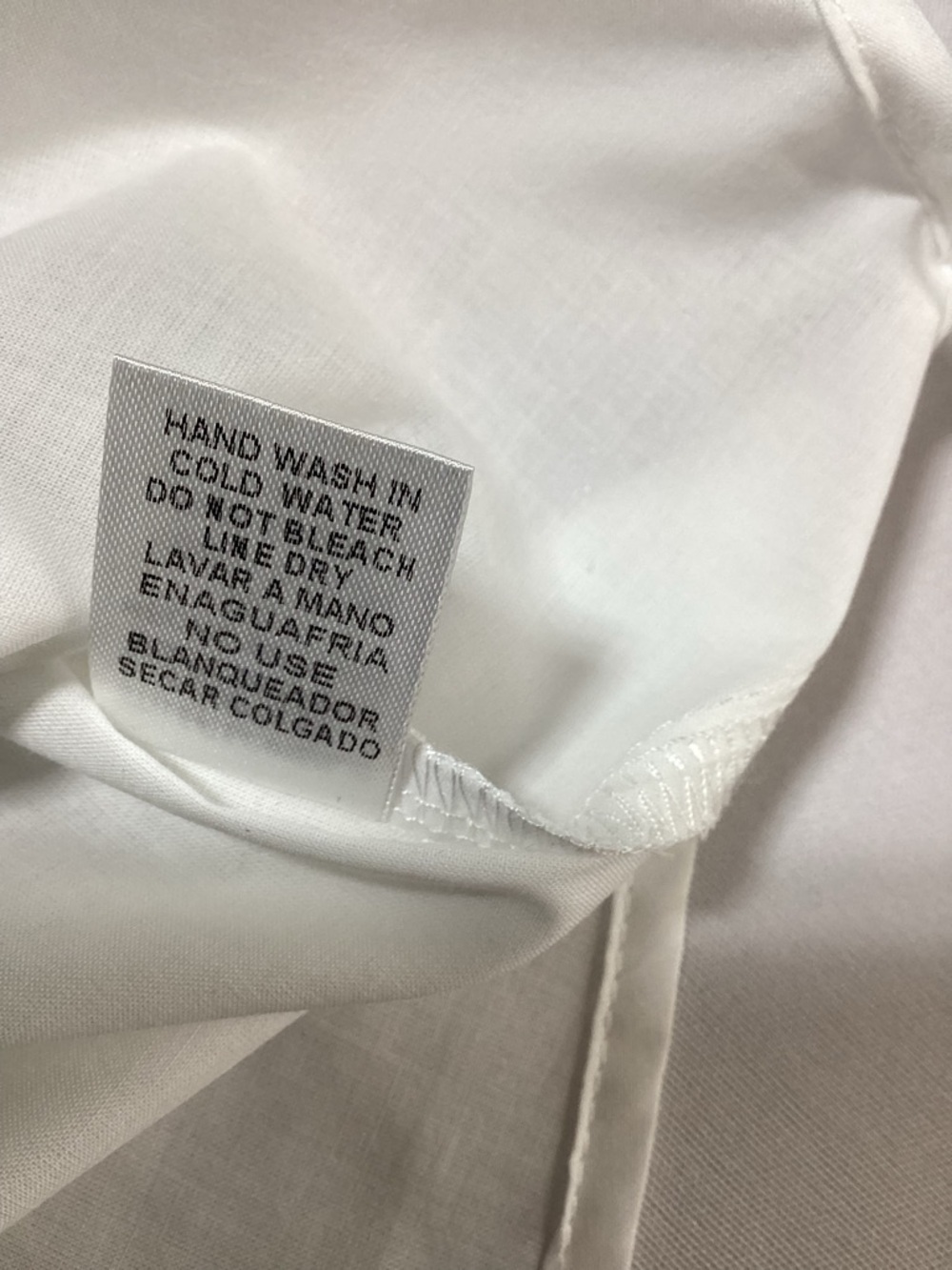 Women’s White Ruffle-Trim Button Front Blouse - Picture 7 of 11